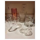 Collection of Scandinavian Art Glass Vases and Orrefors Ice Bucket