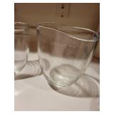 Pair of Kosta Boda Art Glass Vases with Bubble Pattern