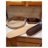 Collection of Decorative Serving Trays and Bowls Including Saint Julien Tray