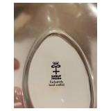 Set of 2 Glass Pitchers - Skruf Sweden Handcrafted and Frosted Glass