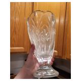 Set of 2 Decorative Vases - Vintage Cut Glass and BodaNova Frosted Glass