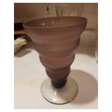 Set of 2 Decorative Vases - Vintage Cut Glass and BodaNova Frosted Glass