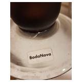 Set of 2 Decorative Vases - Vintage Cut Glass and BodaNova Frosted Glass