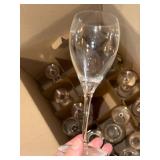 Large Collection  of Christofle Crystal Wine Glasses Stemware Set