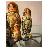 Matryoshka Nesting Dolls Set - Hand-Painted Russian Village Scenes, Assorted Sizes