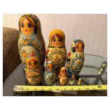 Matryoshka Nesting Dolls Set - Hand-Painted Russian Village Scenes, Assorted Sizes