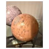World Globes Set of 3 - Map Design Decorative Globe Ornaments
