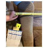 Curved Brown Corduroy Sectional Sofa - U-Shape Living Room Couch with Cushions