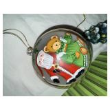 Glass Christmas Ornaments - Santa & Tree Festive Scenes