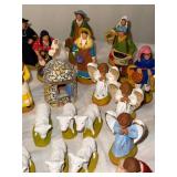 Aux Touque France Nativity Scene - Hand-Painted Ceramic Figures with Animals & Stone Oven