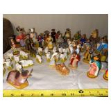 Aux Touque France Nativity Scene - Hand-Painted Ceramic Figures with Animals & Stone Oven