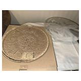 Kosta Boda ULLA 330mm Dish and Kjell Engman Glass Pedestal Cake Plate