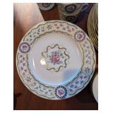 HAVILAND Limoges Floral Dinnerware Set - 8 Place Settings With Teapot, Sugar Bowl, and Serving Plates