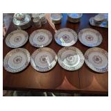 HAVILAND Limoges Floral Dinnerware Set - 8 Place Settings With Teapot, Sugar Bowl, and Serving Plates