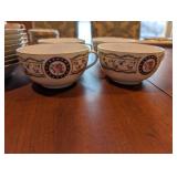 HAVILAND Limoges Floral Dinnerware Set - 8 Place Settings With Teapot, Sugar Bowl, and Serving Plates