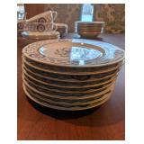 HAVILAND Limoges Floral Dinnerware Set - 8 Place Settings With Teapot, Sugar Bowl, and Serving Plates