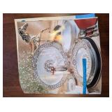 HAVILAND Limoges Floral Dinnerware Set - 8 Place Settings With Teapot, Sugar Bowl, and Serving Plates