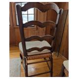 Antique Ladder-Back Dining Chairs (Lot of 3)