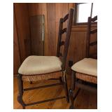 Antique Ladder-Back Dining Chairs (Lot of 3)