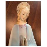 Our Lady of Grace Madonna Statue - Germany Marked, 34 cm Tall - Box & Ornaments Included
