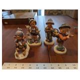 Goebel W. Germany 4-Piece Children Figurine Set with Animals