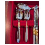 1847 Rogers Bros. - Silver Plate Flatware Set in Red Velvet Display Box