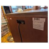 Crescent Furniture 3-Drawer Nightstand Gray Wash Wood Bedroom Table with USB outlet