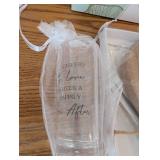 Tea Forte Lotus Tea Gift Box with Williams-Sonoma Double-Wall Latte Cup & Heart-Shaped Wood Board