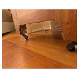 Vintage Oak Sideboard Buffet with Carved Crest & Brass Hardware