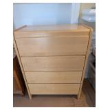 Little Folks Furniture 4-Drawer Dresser - Natural Wood Finish