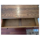 Oak 3-Drawer Dresser with Turned Legs - Vintage Bedroom Chest of Drawers