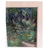 Joseph Bayol - Garden Scene (1993) 27 x 35 cm Framed