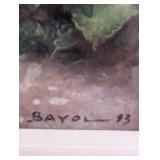 Joseph Bayol - Garden Scene (1993) 27 x 35 cm Framed