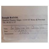 Joseph Bayol - Garden Scene (1993) 27 x 35 cm Framed