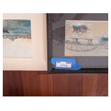 Bayol River & Bridge Scene Prints - Framed Art Set