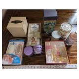 Bath & Body Gift Set: Ped Egg Foot File, Aroma Home Soothing Body Wrap, Yankee Candle