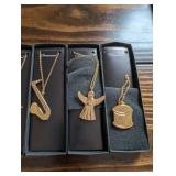 Gold Tone Pendant Necklaces & Holiday Charms - Assorted Gift Set