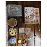Vintage Jewelry & Trinkets - Assorted Charms, Pendants, Brooches, Boxes & Accessories
