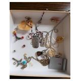 Vintage Jewelry & Trinkets - Assorted Charms, Pendants, Brooches, Boxes & Accessories