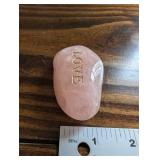 Rose Quartz Stone - Pink 2 in Rock with 