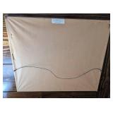 Chinese Landscape Painting with Pagoda in Bamboo Frame - Framed Wall Art