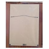 Framed Pencil Sketch of European Cityscape with Cathedral