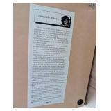 Framed 4-Panel Cityscape Print Collage - Ornate Carved Wood Frame