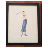 Framed Fashion Illustration Prints - Set of 3 Fashion Sketches