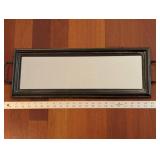 Black Wood Picture Frame with Cream Textured Inset - Approx 30in Long