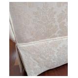 Ethan Allen Traditional Classics Armchairs & Ottoman - Cream Damask Upholstery Set