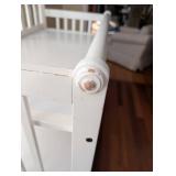 Nursery Changing Table - White Wood with Guard Rails, 3 Shelves
