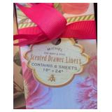 Antique Burl Walnut Console Chest w Leather Top - 4 Drawers on Casters