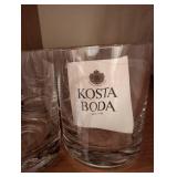 Kosta Boda Glassware Set - Orrefors Sweden Large Bowl & Assorted Tumblers