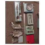 Mariposa Silverplate Sunburst Ornament & Serving Set - Spreader, Spoons, Leaf Ornaments